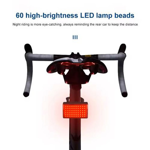 Велофонарь MY-2105-60LED, Велосипедный фонарь с функцией мигалки, Световые сигналы для велосипеда