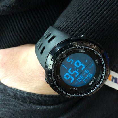 Часы наручные мужские SKMEI 1167BK BLACK, армейские часы противоударные. Цвет: черный