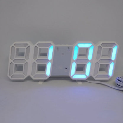 Часы настольные LY-1089 с белой подсветкой LED синие, Часы настольные профессиональные электронные