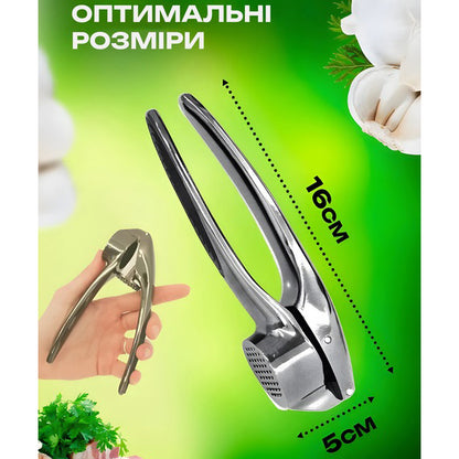 Пресс для чеснока чеснокодавка ручная металлическая
