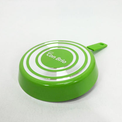 Сковорода Con Brio CB-1414, 14см, Мини, Eco Granite, сковорода удобная на кухню. Цвет: зеленый