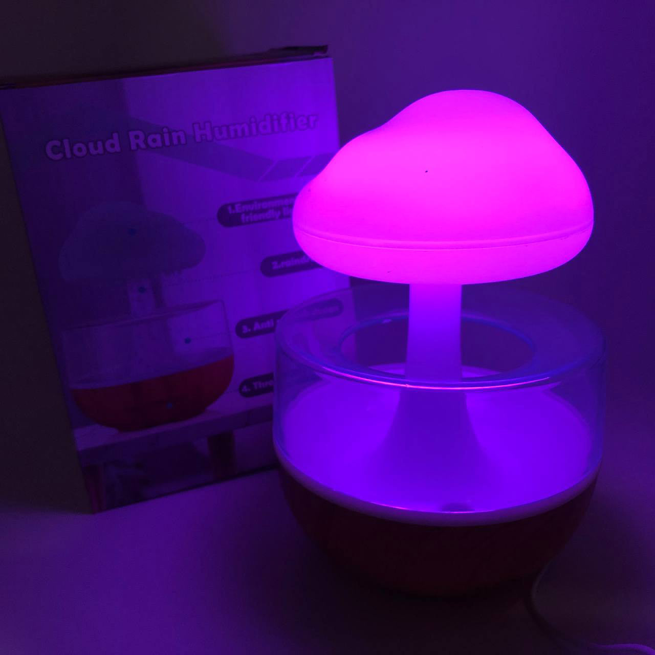 Ночник-увлажнитель с эффектом дождя Cloud Rain Humidifier, Аромадиффузор увлажнитель воздуха для дома