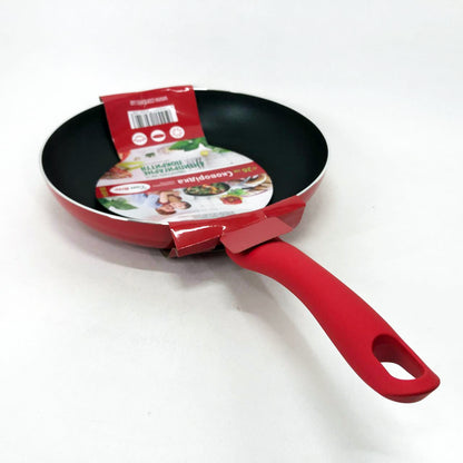 Сковорода с антипригарным покрытием "XYLAN" Con Brio CB-2614 26 см, сковорода для жарки. Цвет: красный