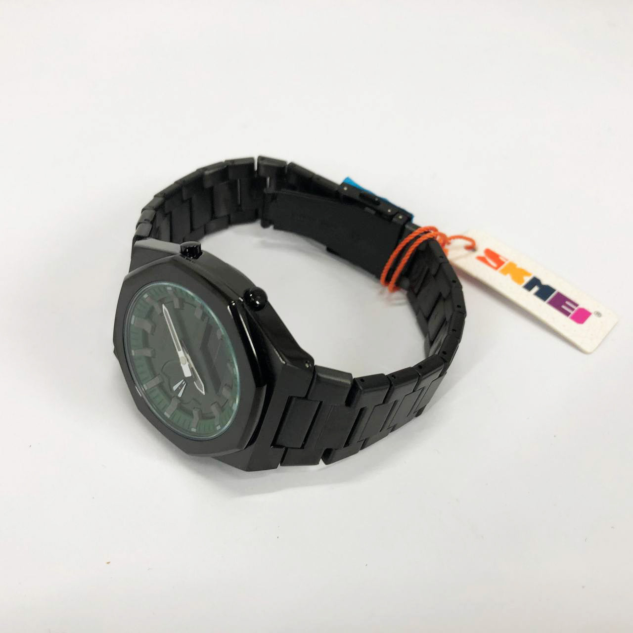 Часы наручные мужские SKMEI 1816BKGNBK, стильные классические мужские часы, фирменные спортивные часы