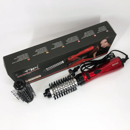 Фен щетка для сушки волос вращающейся Gemei GM-4829, Стайлер для укладки, браш воздушный, плойка расческа