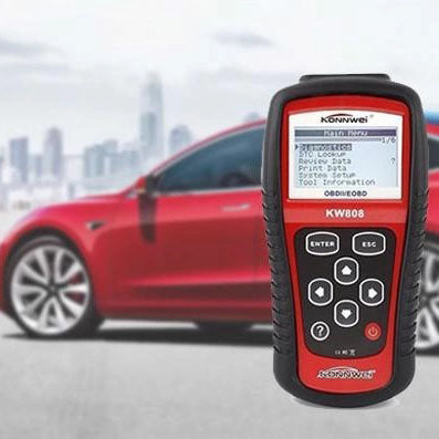 Автомобильный диагностический сканер Konnwei KW808 OBD II/EOBD, Автотестер универсальный Адаптер