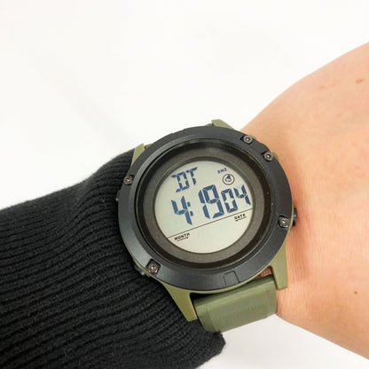 Часы наручные мужские SKMEI 1508AGWT ARMY GREEN-WHITE, Водонепроницаемые мужские часы. Цвет: зеленый