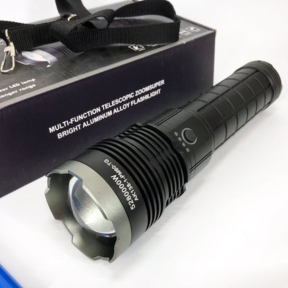 Фонарь ручной модели Police AK138-1 WHITE LASER LED PM60-TG 8х18650, USB-зарядка, Power Bank, зум