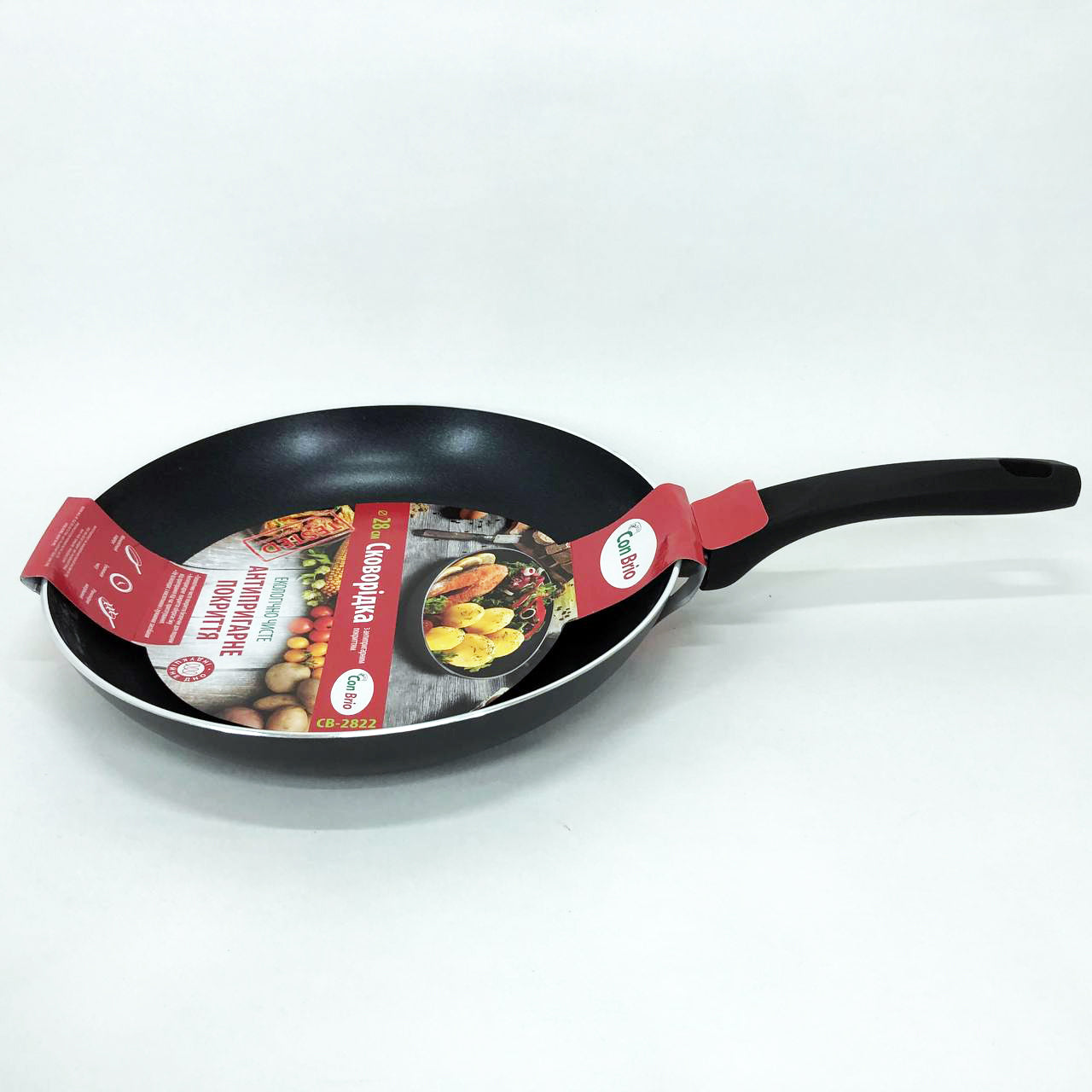Сковорода 28 см Con Brio СВ-2822 FULL INDUCTION, Сковорода с толстым дном, качественная на плиту