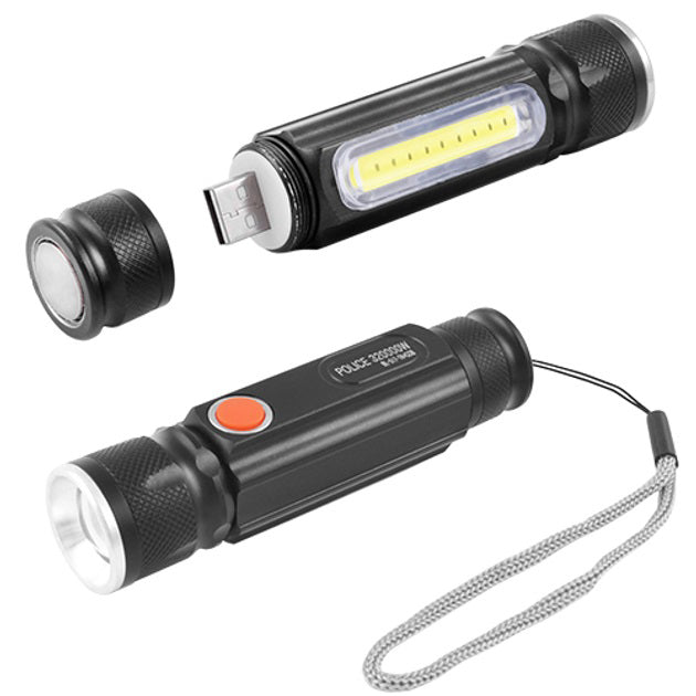 Фонарик портативный светодиодный Police BL-516/616-T6-COB с USB-зарядкой, магнитом и функцией зума