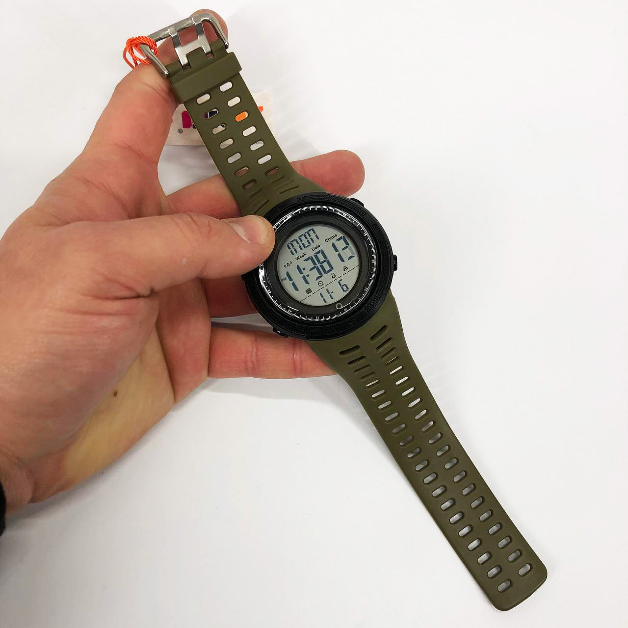 Часы наручные мужские SKMEI 2070AGWT ARMY GREEN, армейские часы противоударные. Цвет: зеленый