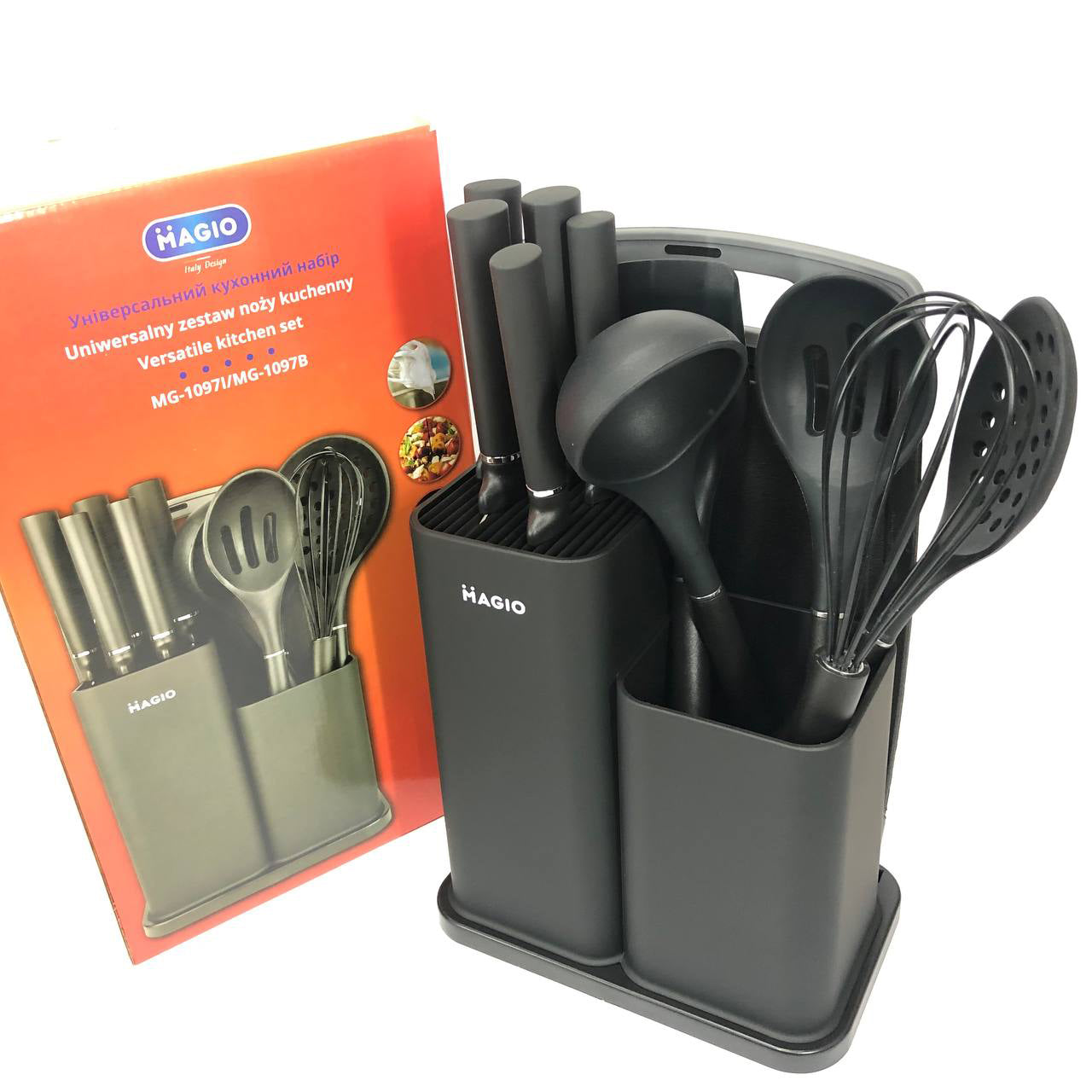 Набор силиконовых кухонных принадлежностей Magio MG-1097B набор ножей лопаток 12 предметов
