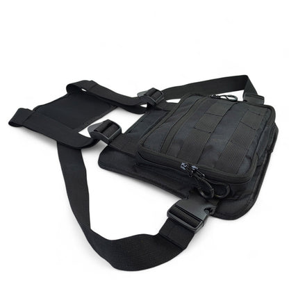 Нагрудная тактическая сумка мужская, сумка через плечо черная разгрузка
