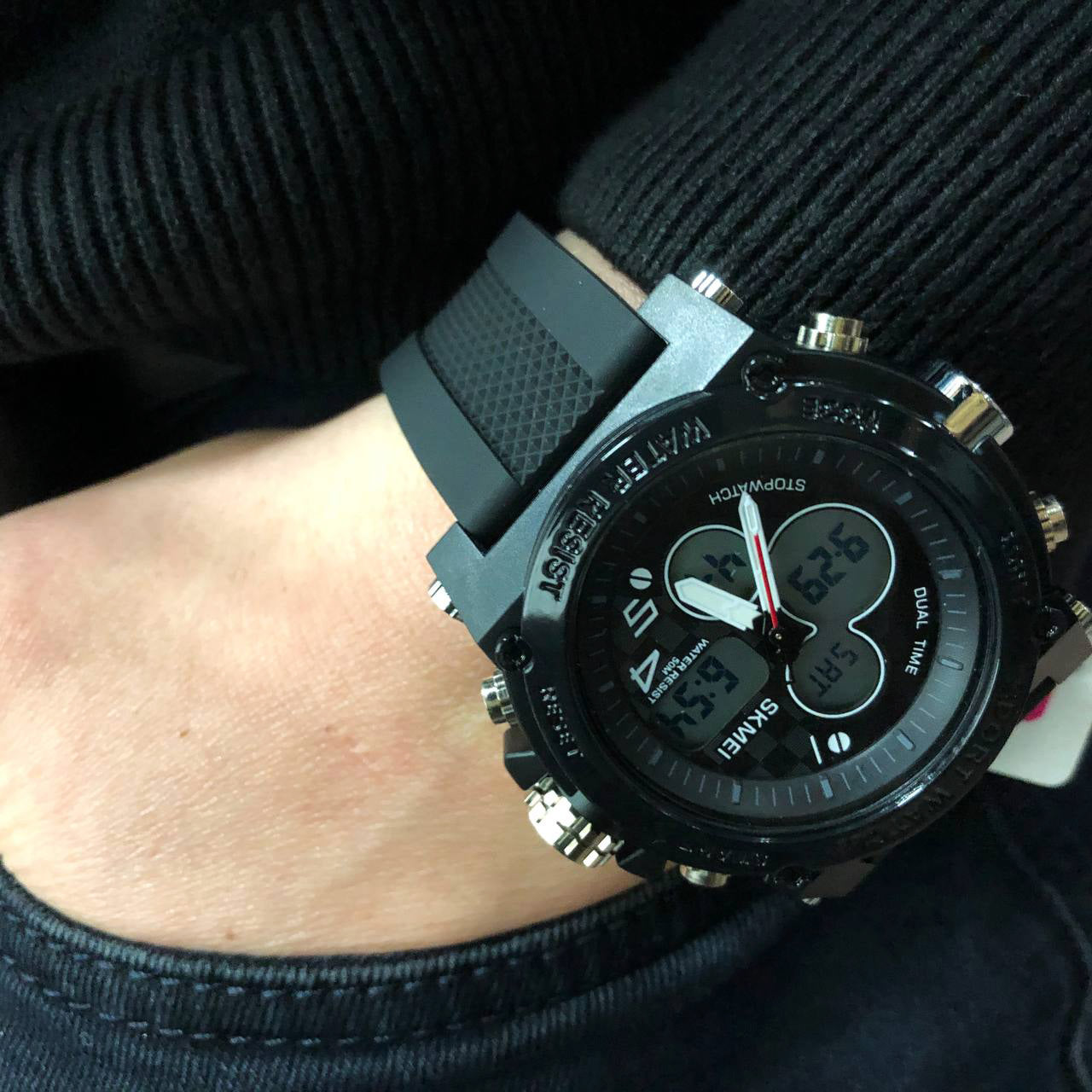 Часы наручные мужские SKMEI 2065BKWT, водонепроницаемые мужские часы, мужские спортивные