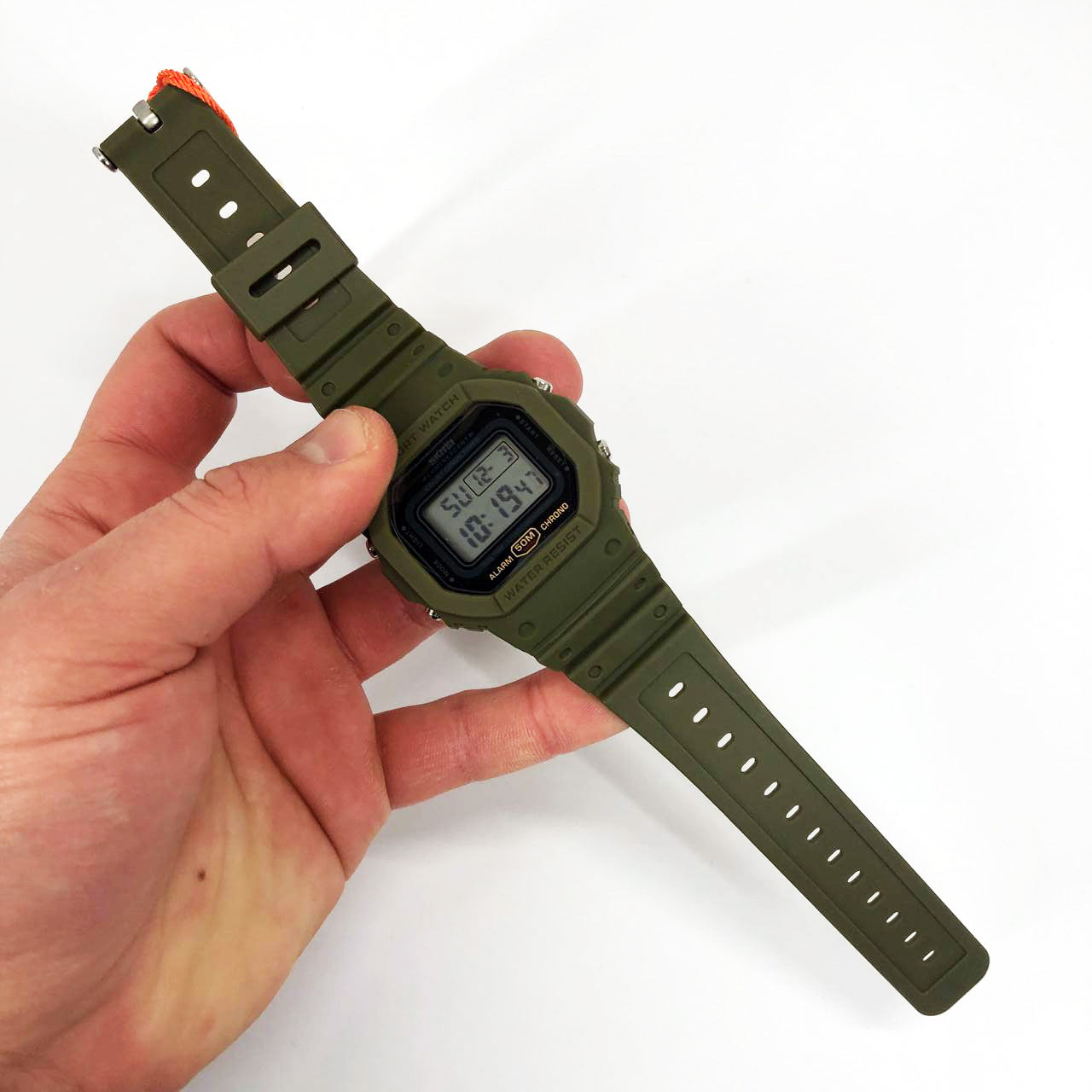 Годинник наручний чоловічий SKMEI 1628AGWT, армійський годинник протиударний, наручний годинник для військових