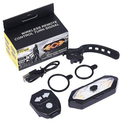 Фонарь велосипедный задний с указанием поворотов FY-1820 (red+yellow), Стоп-сигнал на раму велосипеда