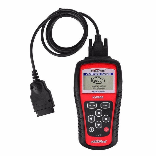 Тестер для діагностики автомобілів Konnwei KW808 OBD II/EOBD Мультимарочний діагностичний сканер