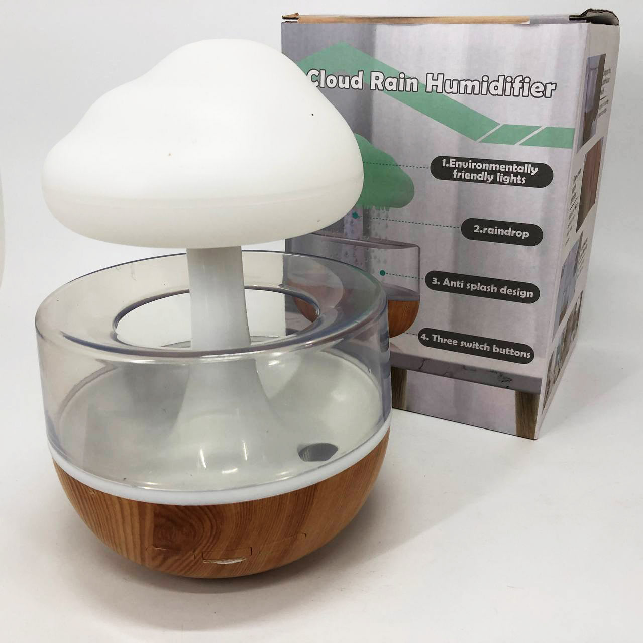 Ночник-увлажнитель с эффектом дождя Cloud Rain Humidifier, Аромадиффузор увлажнитель воздуха для дома