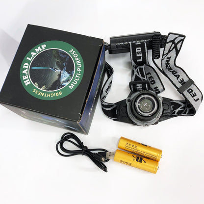 Фонарь налобный Police Водостойкий BL-W002 XPE датчик движения, Фонарик налобный мощный, Головной фонарик