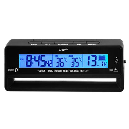 Автомобильные часы с термометром и вольтметром VST-7010V