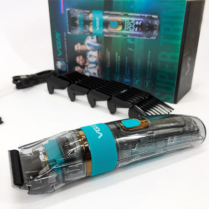 Машинка для стрижки волос и бороды VGR V-695 с LED дисплеем IPX7 влагозащита, Окантовочная машинка
