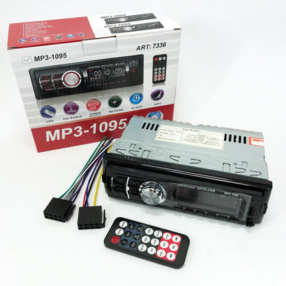 Автомагнитола MP3 1095/7336 BT ISO со съемной панелью 1DIN 4х50Вт, Автомобильная магнитола стерео звук