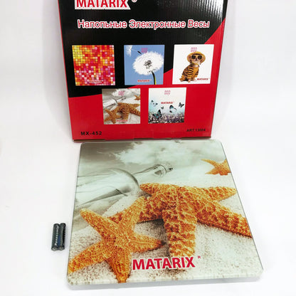 Весы напольные MATARIX MX-452 180 кг, Весы напольные для измерения массы тела, Электронные весы звезды