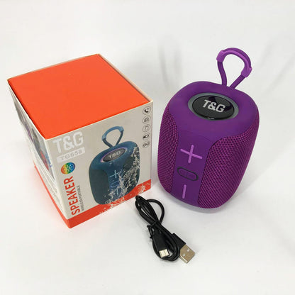 Портативная Bluetooth колонка TG658 8W с RGB подсветкой беспроводная портативная мощная. Цвет: фиолетовый