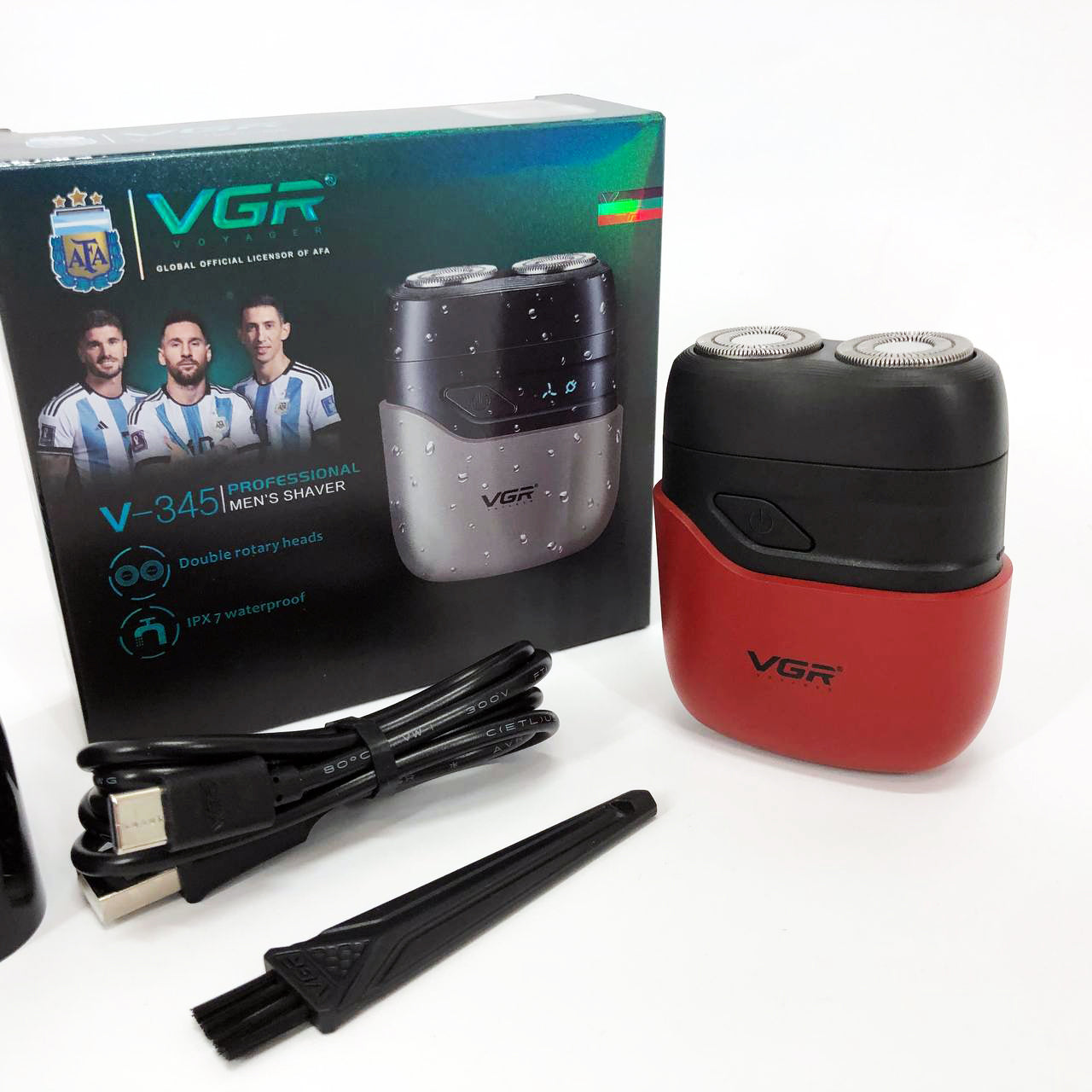 Электробритва VGR V-345. Цвет: красный