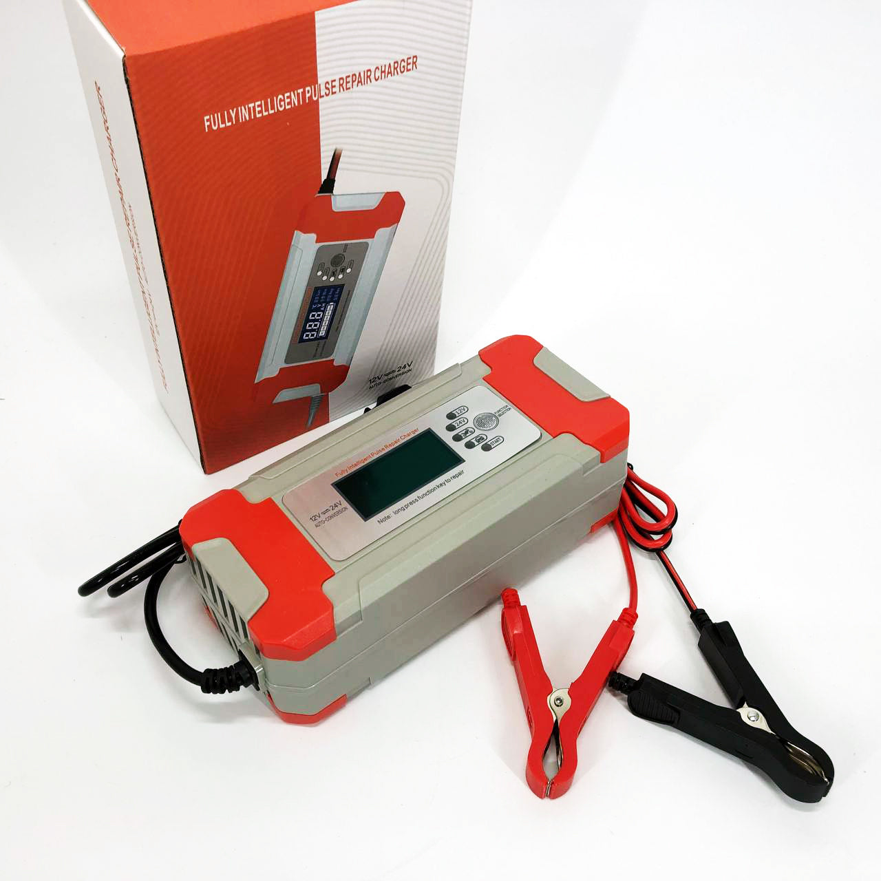 Импульсное зарядное устройство (12V 8A / 24V 4A) для легковых и грузовых авто