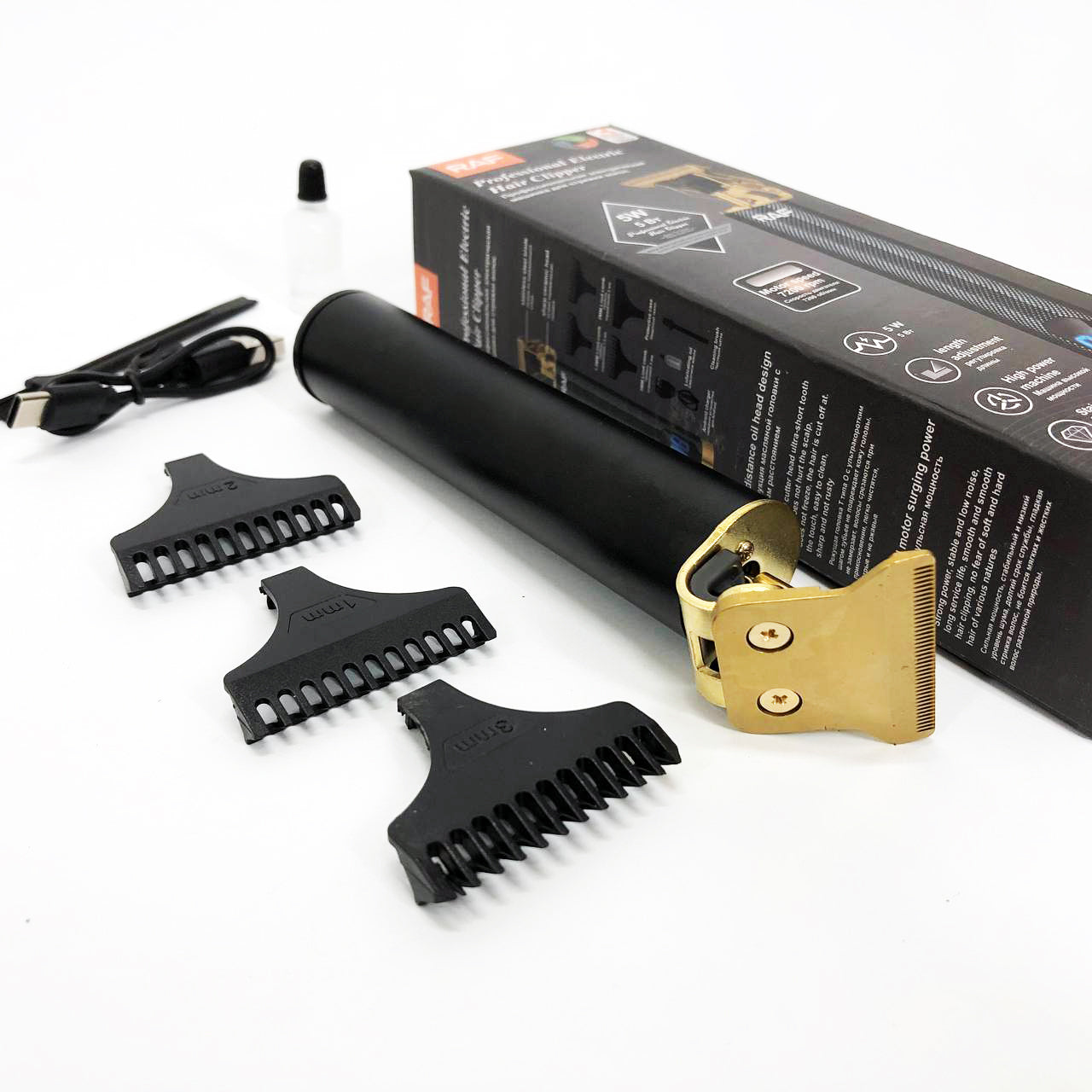 Триммер RAF R.437 для стрижки волос и бороды аккумуляторная