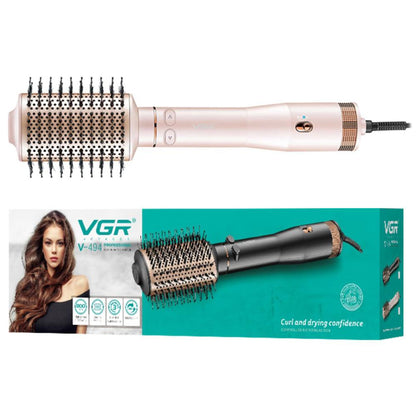 Электрический фен браш для укладки волос VGR V-494 2200 Вт. Цвет: розовый