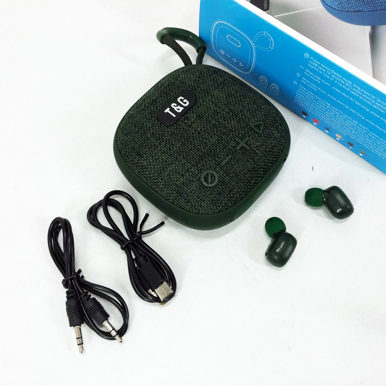 Колонка-Bluetooth с наушниками TG813. Цвет: зеленый