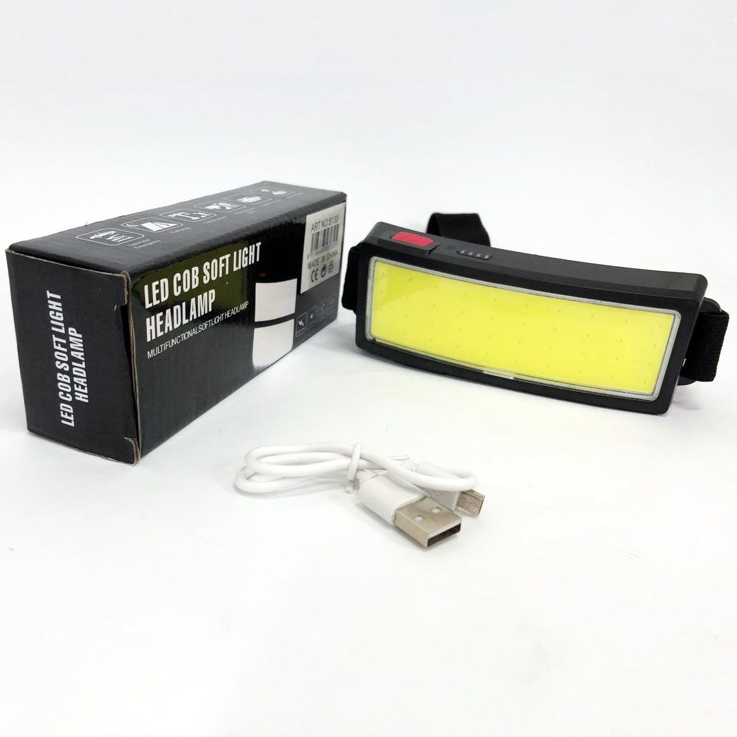 Налобный фонарик яркий рассеивающий для СТО Bailong BL-F007-COB, 3 режима, водостойкий, зарядка от USB