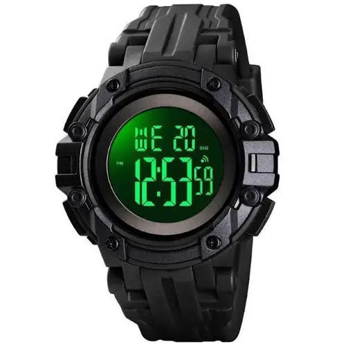 Часы наручные мужские SKMEI 1545BKWT BLACK-WHITE, водонепроницаемые мужские часы. Цвет: черный