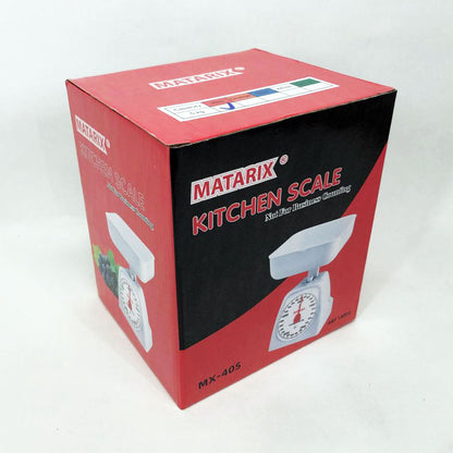 Весы кухонные механические MATARIX MX-405 5 кг, кухонные весы для взвешивания продуктов. Цвет: красный