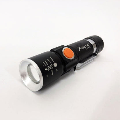 Фонарь ручной аккумуляторный тактический X-Balog BL-616-T6 с зарядкой от павербанков с USB