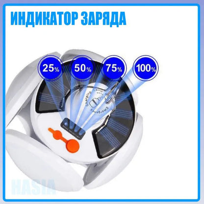 Фонарь Лампа для кемпинга аккумуляторная BL-2029 + SOLAR на солнечной батарее кемпинговый складной фонарь