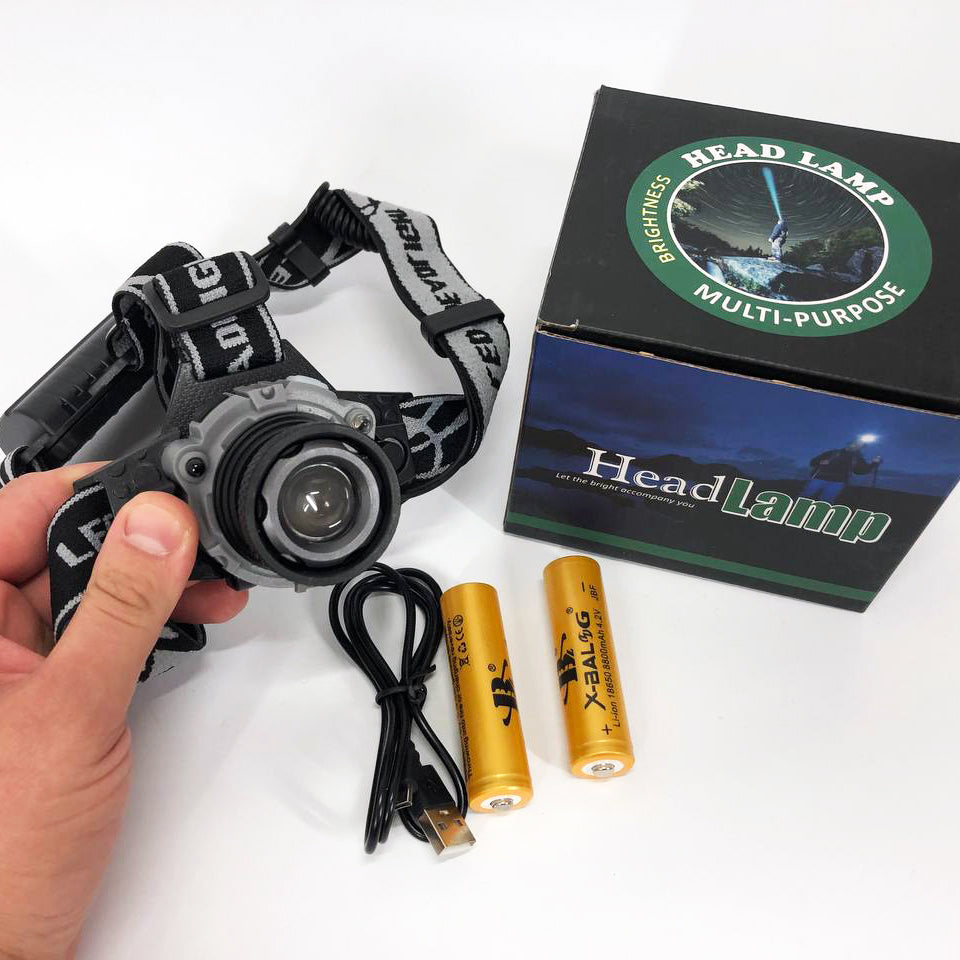 Фонарь налобный Police Водостойкий BL-W002 XPE датчик движения, Фонарик налобный мощный, Головной фонарик