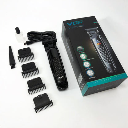 Машинка для стрижки волос триммер VGR V-972 профессиональная с насадками аккумуляторная USB
