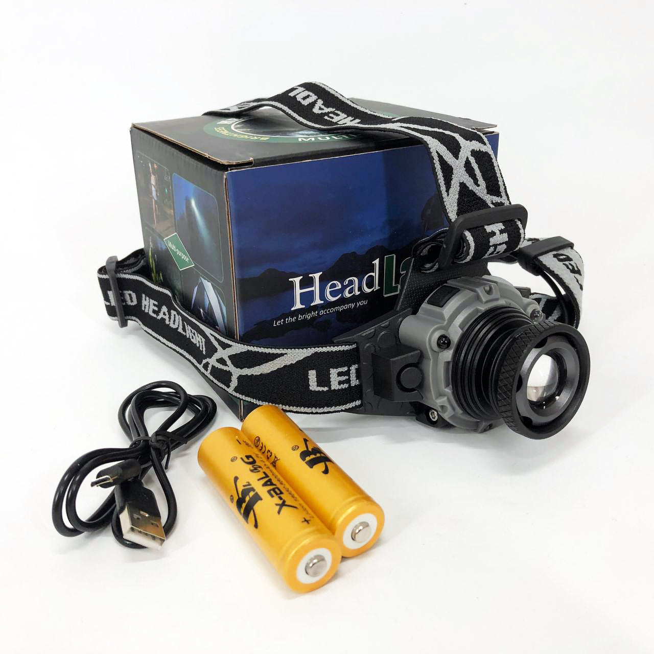 Фонарь налобный Police Водостойкий BL-W002 XPE датчик движения, Фонарик налобный мощный, Головной фонарик