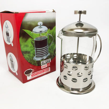 Заварник френч-пресс Unique UN-1153 0.8 л, Стильный стеклянный заварочный чайник, Заварник для трав