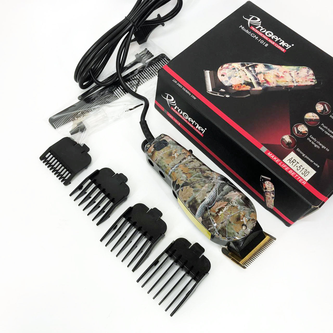 Профессиональная машинка для стрижки волос GEMEI GM-1018, Стильная машинка для стрижки, Тример для бороды