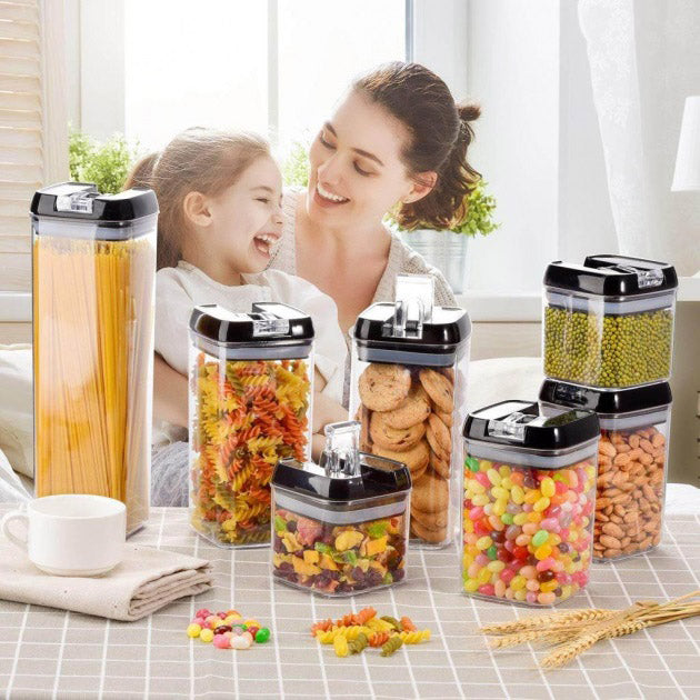 Набор контейнеров для еды FOOD Storage Container Set на защелках с уплотнителем из 7 предметов