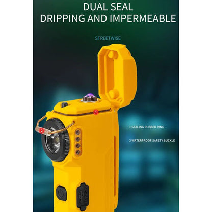 Багатофункціональний армійський ліхтар D50-SMD індикація заряду, запальничка.