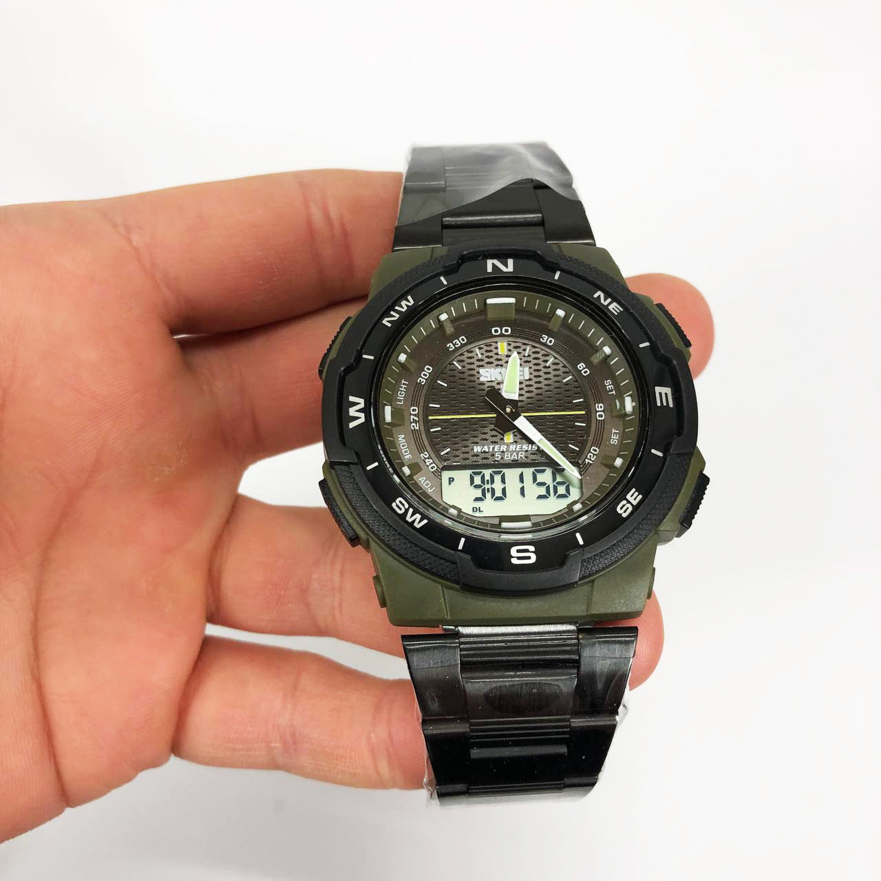 Годинник наручний чоловічий SKMEI 1370AG, армійський годинник протиударний, годинник армійський скмей