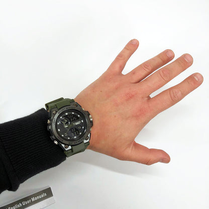 Часы наручные мужские SKMEI 2031AG ARMY GREEN, часы тактические противоударные. Цвет: зеленый