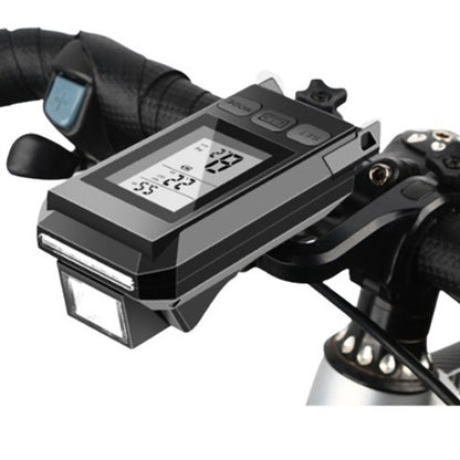 Велофара с компьютером и сигналом MT-088-T6, 450Lum, 18650 (2200mAh), кнопка, Освещение для велосипеда