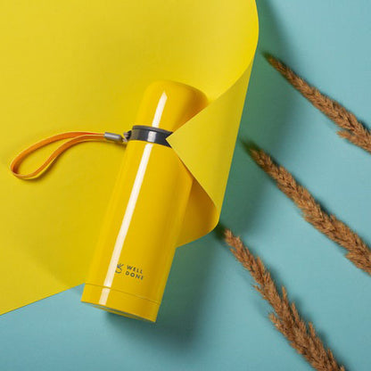 Термос вакуумный Well Done WD-7145Y 500 мл, Хороший небольшой термос для питьевой воды. Цвет: желтый