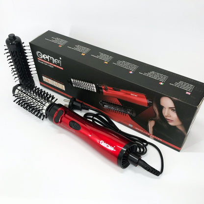Фен щетка для сушки волос вращающейся Gemei GM-4829, Стайлер для укладки, браш воздушный, плойка расческа